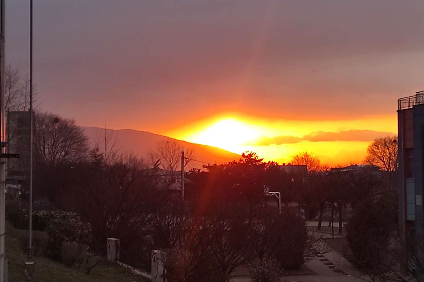 Bursa'da gün batımı güzel görsel oluşturdu